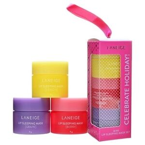 Laneige Lip Sleeping Mask Set - New Rare Includes Lemon,Grape,Berry All 8g